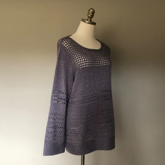Pullover Chico's Extra Large  Purple Long Sleeves - Picture 6 of 7